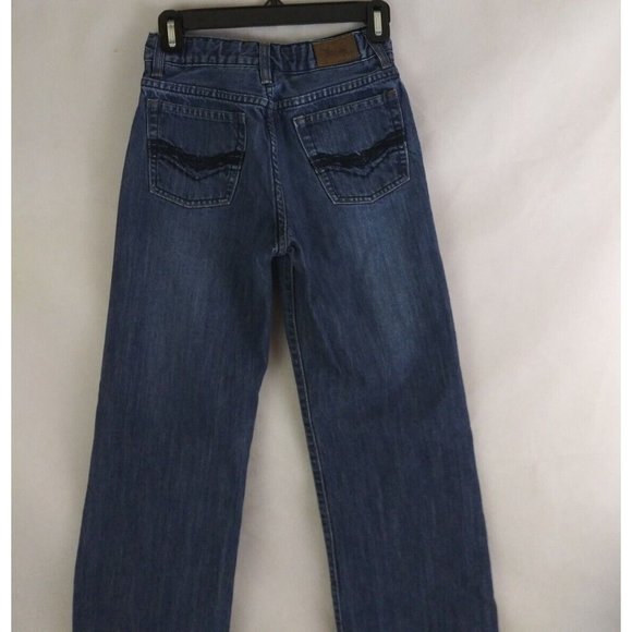 Urban Up Pipeline Distressed Embroidered Bootcut Jeans Boy's Size 14 - Picture 4 of 10